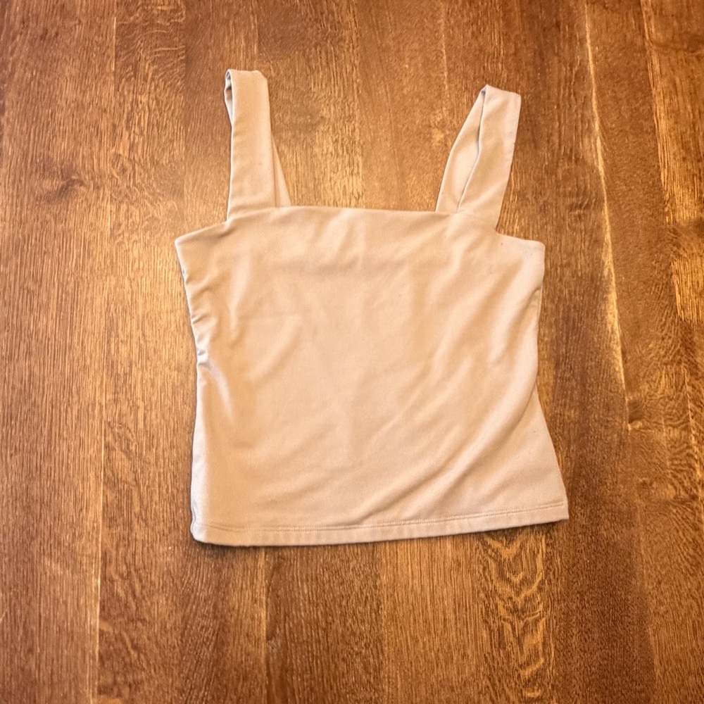 Abercrombie Beige Sleeveless cropped top - size medium